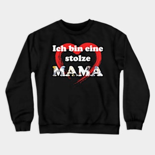 Proud Mom With Heart Gift Crewneck Sweatshirt